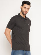 Neva Men Polo Neck Half Sleeves T-shirt Solid Pattern Chest Pocket