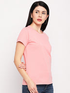 Neva Women T-shirt Half sleeves Round Neck Solid pattern Regular Fit