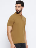 Neva Men Polo Neck Half Sleeves T-shirt Solid Pattern Chest Pocket