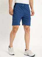 Neva Men Bermuda Elasticated drawstring waistband side pockets solid pattern