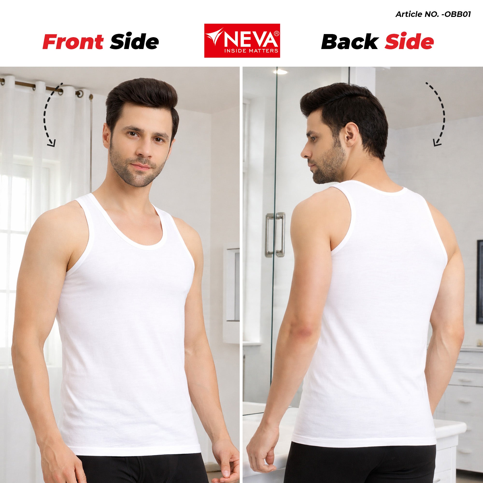 Bamboo Rib Vest (Pack of 2)