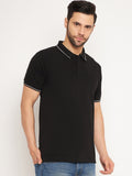 Neva Men Polo Neck Half Sleeves T-shirt Solid pattern Chest Pocket