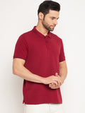 Neva Men Polo Neck Half Sleeves T-shirt Solid pattern Chest Pocket