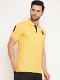 Neva Men Polo Neck Half Sleeves T-shirt Solid pattern Chest Logo