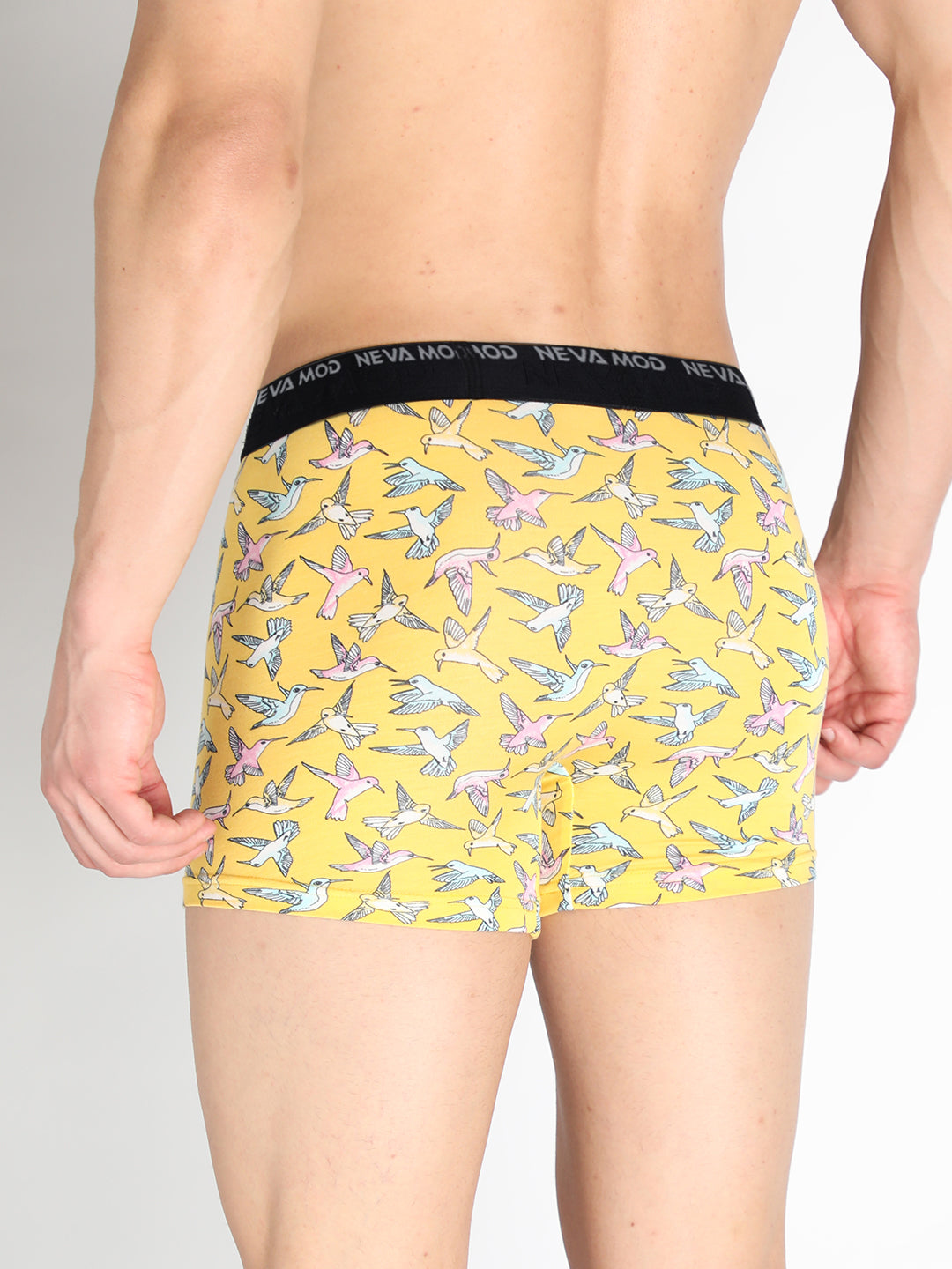 Neva Modal Printed Short Trunk for Men - Grey,blue, Yellow Collection (Pack of 3)