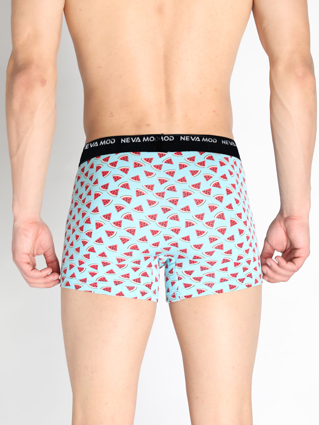 Neva Modal Printed Short Trunk for Men - Blue, Sky, Dark Grey Collection (Pack of 3)