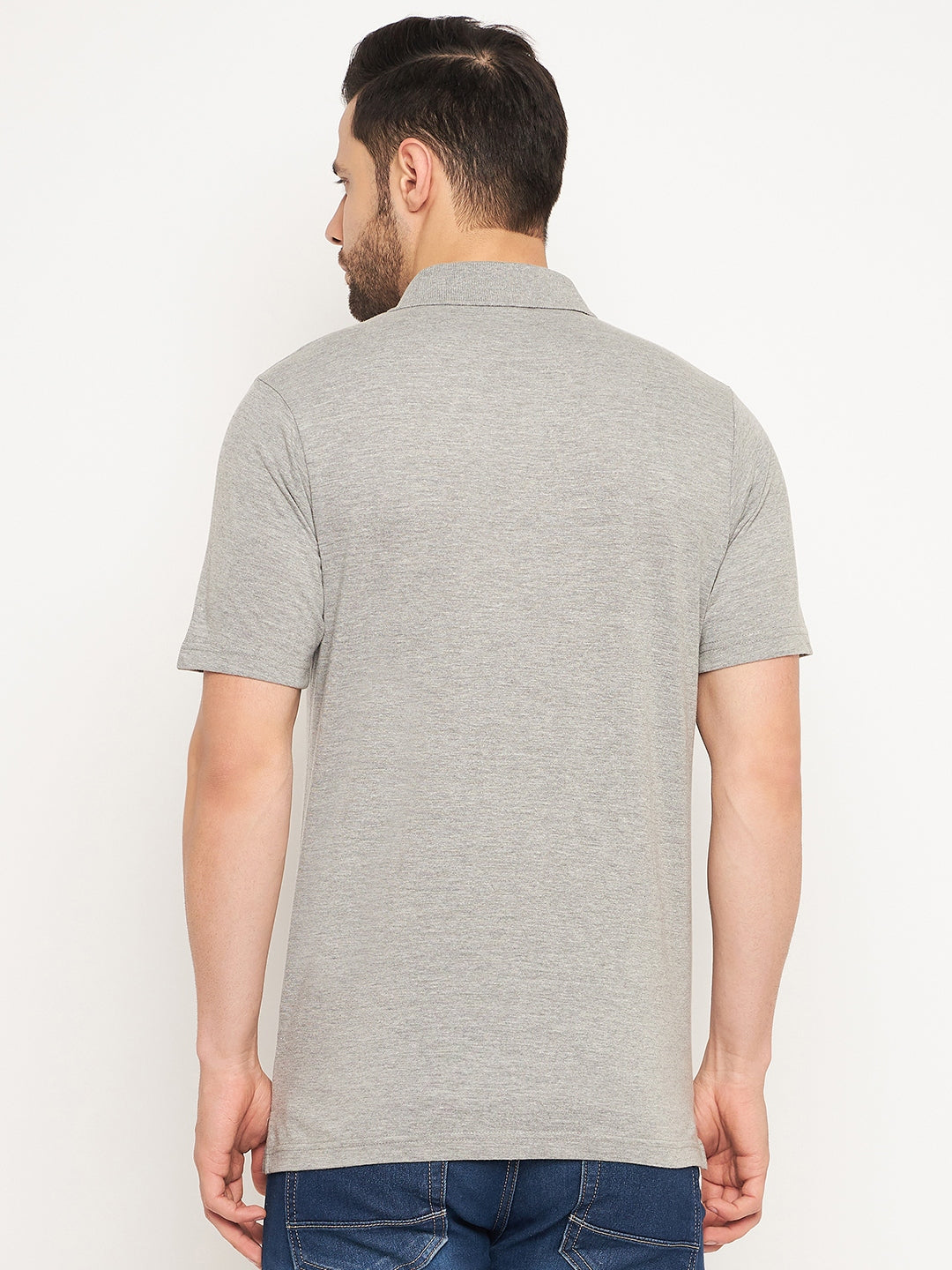 Neva Men Polo Neck Half Sleeves T-shirt Solid Pattern Chest Pocket