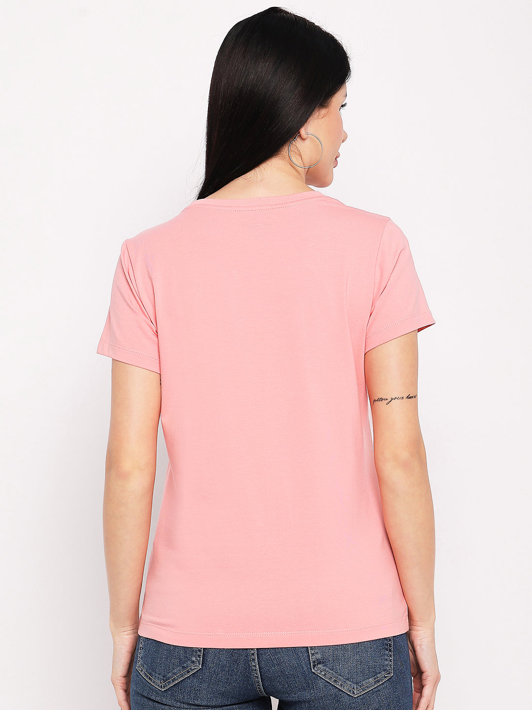 Neva Women T-shirt Half sleeves Round Neck Solid pattern Regular Fit