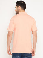 Neva Men Polo Neck Half Sleeves T-shirt Solid Pattern Chest Pocket