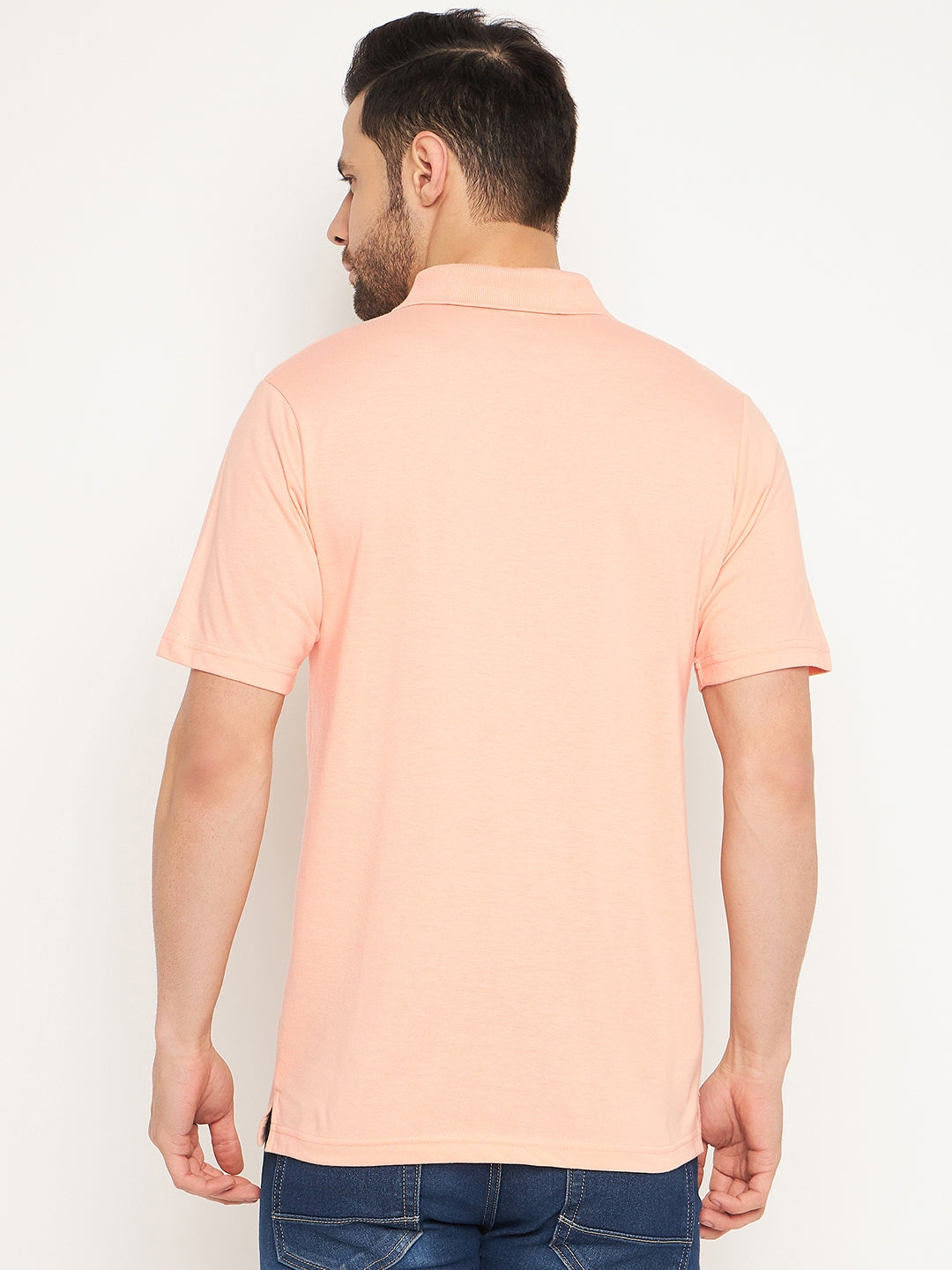 Neva Men Polo Neck Half Sleeves T-shirt Solid Pattern Chest Pocket