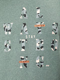 Neva Men Hoody Neck Full Sleeves Sweatshirt Typography with Chequered Sleeves pattern