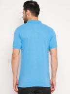 Neva Men Polo Neck Half Sleeves T-shirt Solid Pattern Chest Pocket