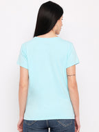 Neva Women T-shirt Half sleeves Round Neck Solid pattern Regular Fit