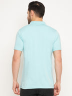 Neva Men Polo Neck Half Sleeves T-shirt Solid Pattern Chest Pocket