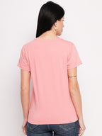Neva Women T-shirt Half sleeves Round Neck Typography pattern Regular Fit