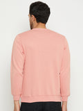 LIVFREE MEN'S SOLID ROUND NECK  SWEATSHIRT WITH LOGO