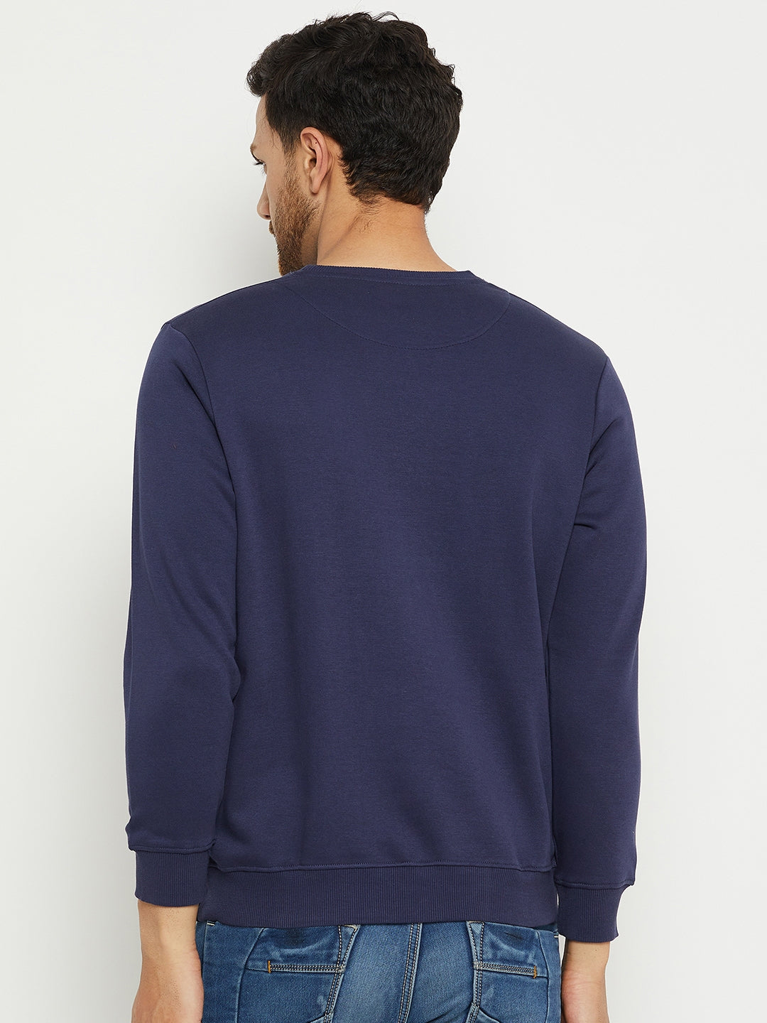 LIVFREE MEN'S ROUND NECK COLOR BLOCK SWEATSHIRT