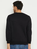 LIVFREE MEN'S SOLID ROUND NECK  SWEATSHIRT WITH LOGO