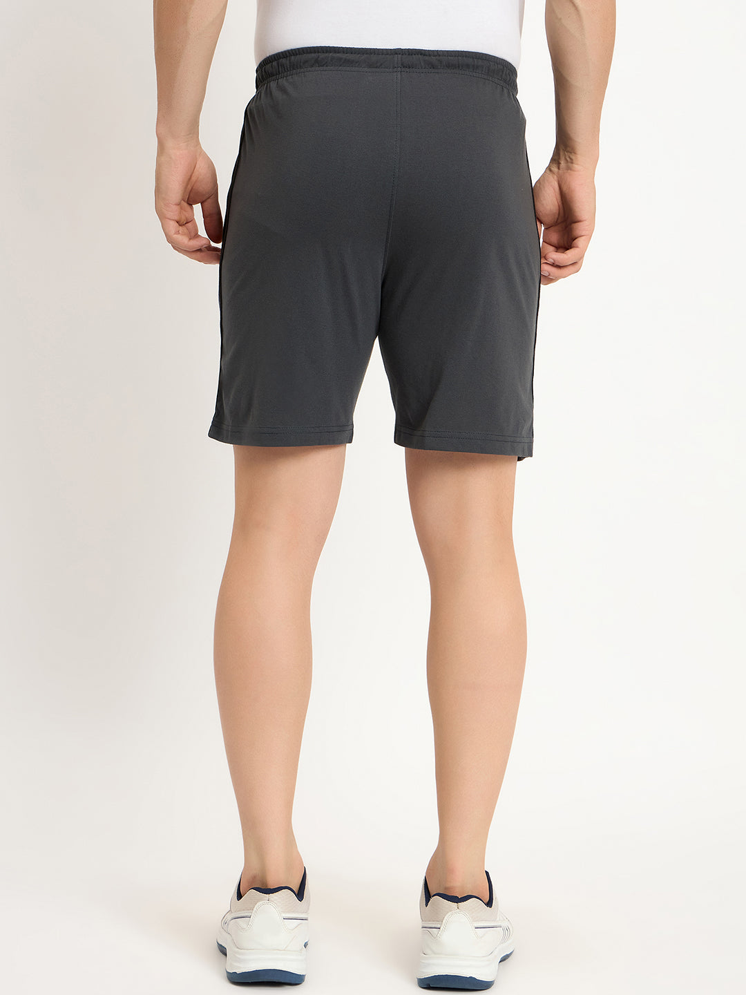 Neva Men Bermuda Elasticated drawstring waistband side pockets solid pattern