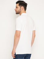 Neva Men Polo Neck Half Sleeves T-shirt Solid Pattern