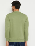 LIVFREE MEN'S ROUND-NECK TYPOGRAPHIC PRINT SWEATSHIRT