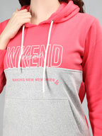 Neva Women Hoody Neck Full Sleeves Sweatshirt Typography pattern