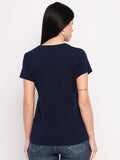 Neva Women T-shirt Half sleeves Round Neck Typography pattern Regular Fit