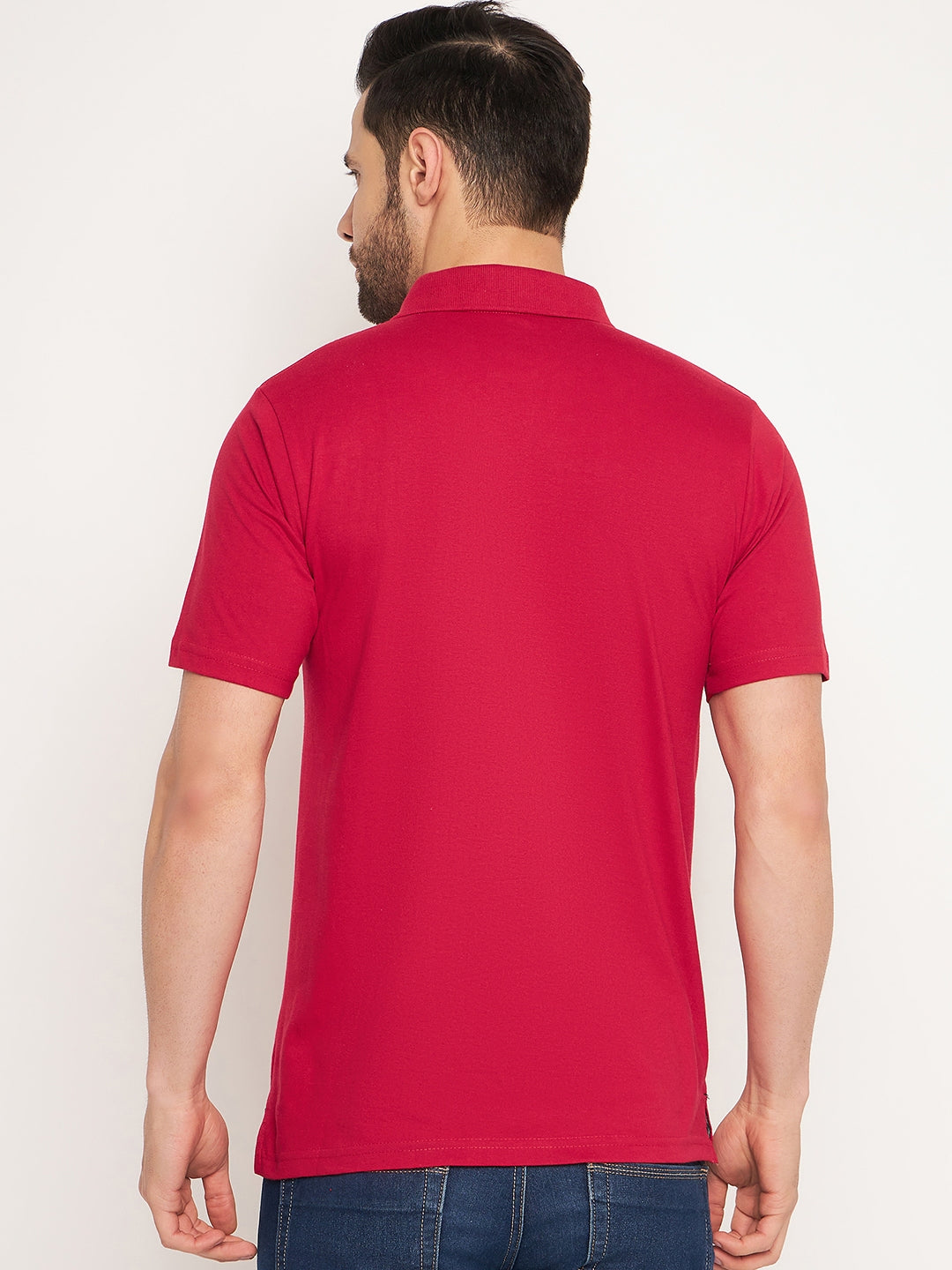 Neva Men Polo Neck Half Sleeves T-shirt Solid pattern Chest Pocket