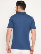 Neva Men Polo Neck Half Sleeves T-shirt Solid Pattern Chest Pocket