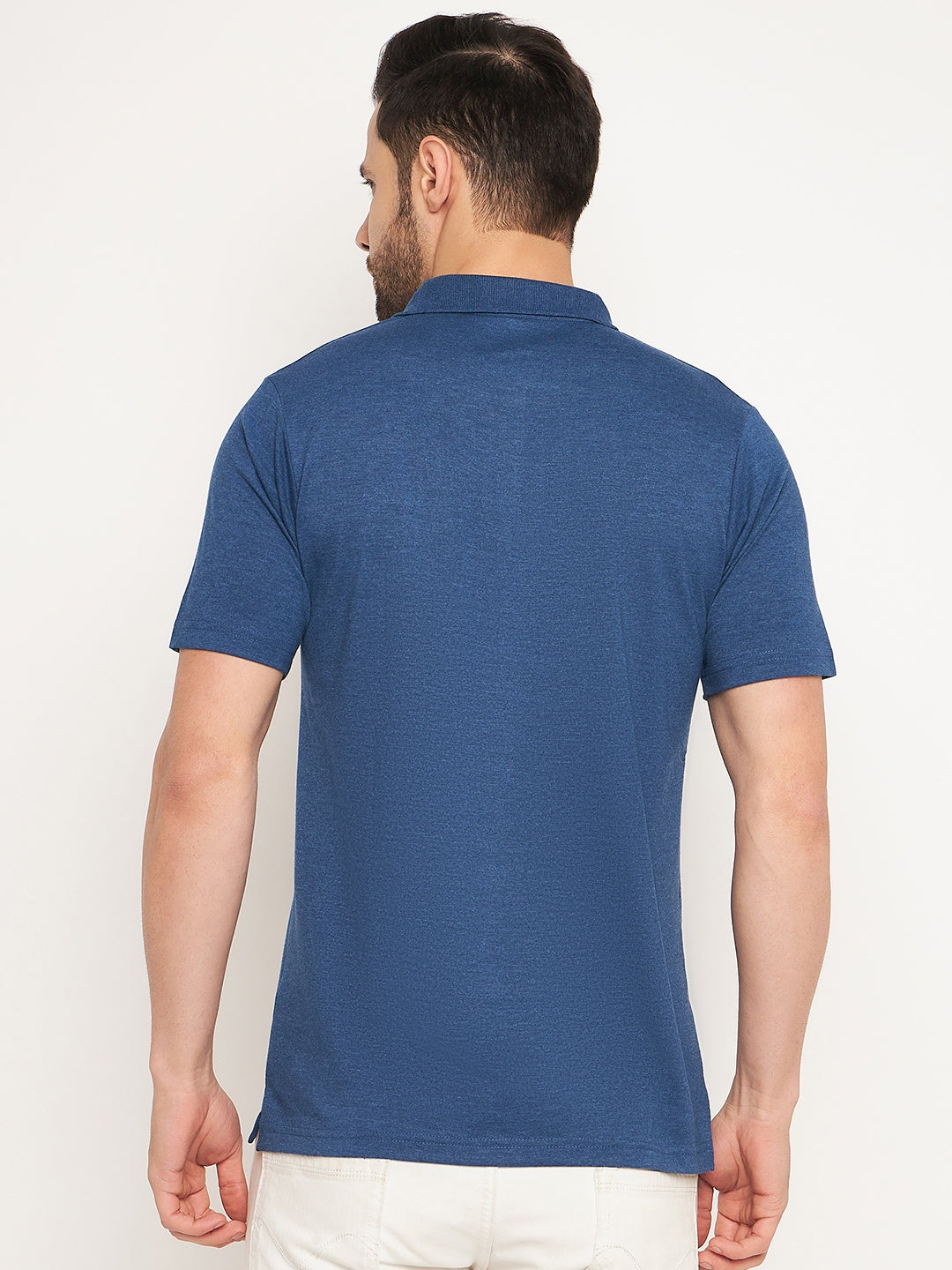 Neva Men Polo Neck Half Sleeves T-shirt Solid Pattern Chest Pocket