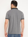 Neva Men Polo Neck Half Sleeves T-shirt Striped pattern
