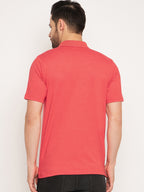 Neva Men Polo Neck Half Sleeves T-shirt Solid pattern Chest Pocket