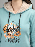 Neva Women Hoody Neck Full Sleeves Sweatshirt Printed pattern