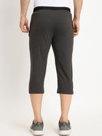 Neva Men Capri Elasticated drawstring waistband side pockets solid pattern