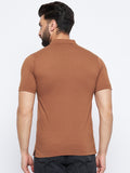 Neva Men Polo Neck Half Sleeves T-shirt Solid Pattern Chest Pocket