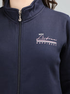 Neva Women T-Neck Full Sleeves Sweatshirt Typography on Front and Back pattern