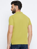 Neva Men Polo Neck Half Sleeves T-shirt Solid Pattern Chest Pocket