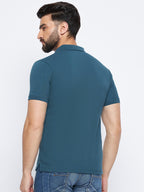 Neva Men Polo Neck Half Sleeves T-shirt Solid Pattern Chest Pocket