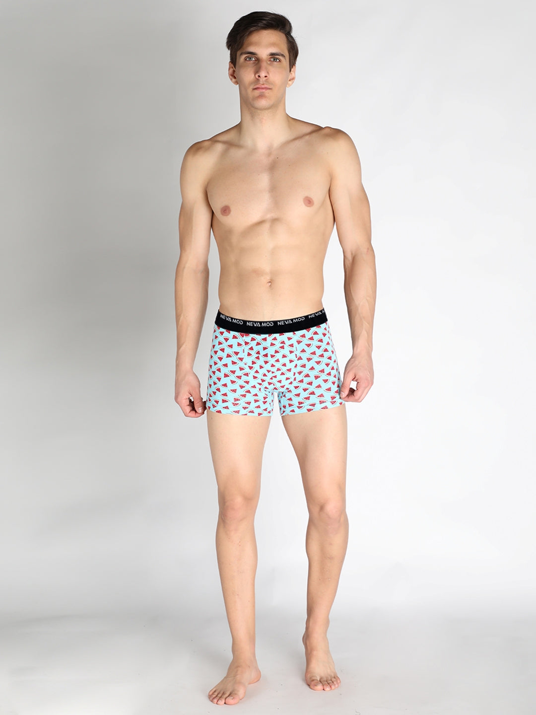 Neva Modal Printed Short Trunk for Men - Sea Green, Sky, Bottle Green Collection (Pack of 3)
