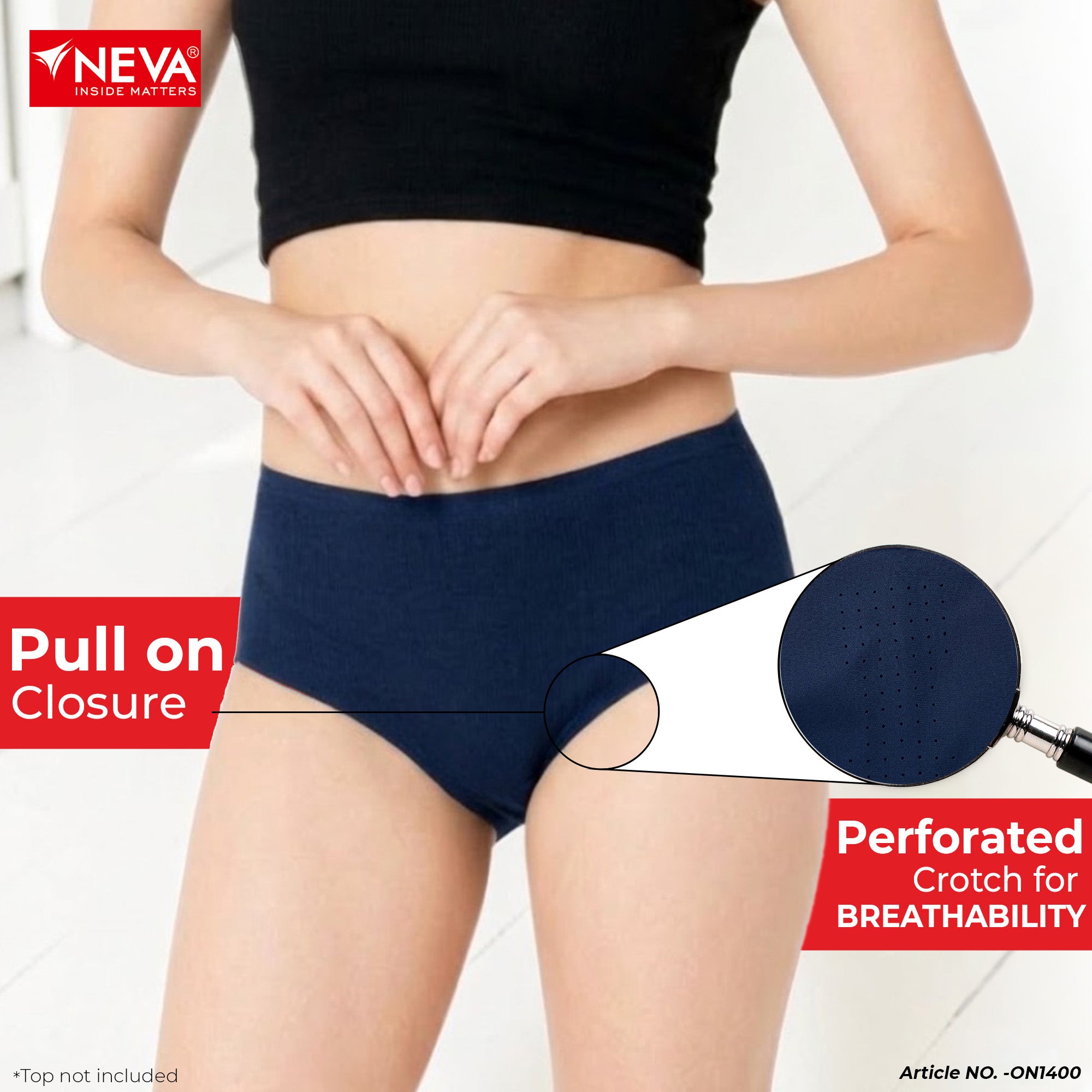 Seamless Mid-waist panties (Pack of 3)