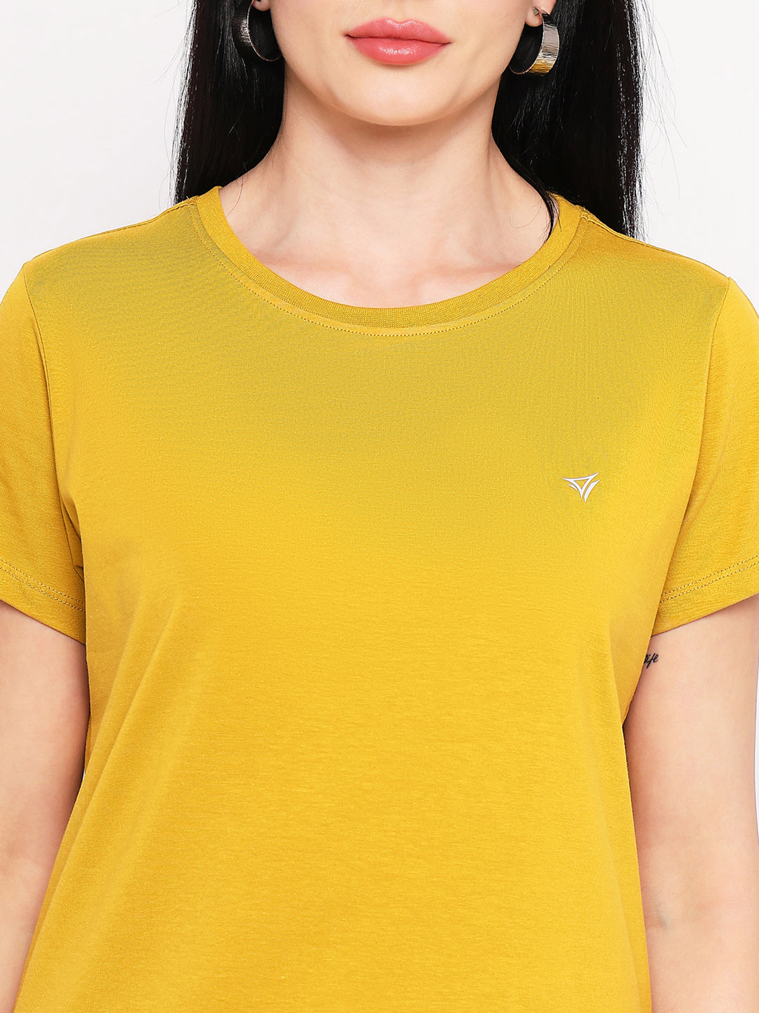 Neva Women T-shirt Half sleeves Round Neck Solid pattern Regular Fit