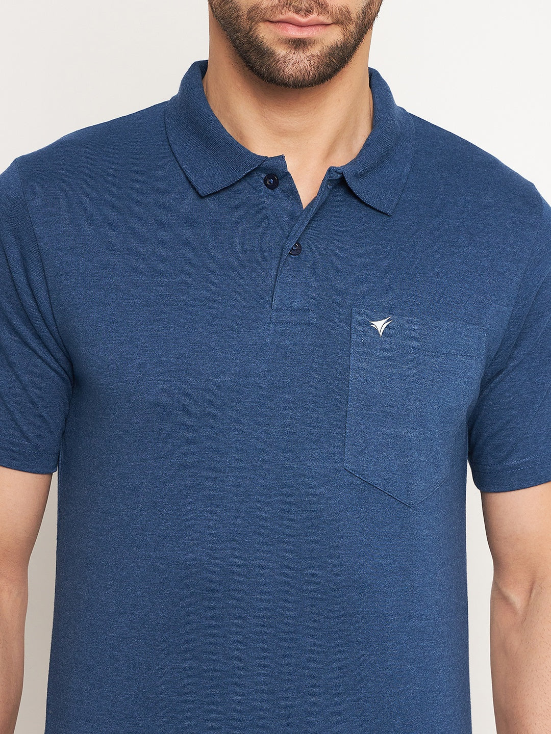 Neva Men Polo Neck Half Sleeves T-shirt Solid Pattern Chest Pocket