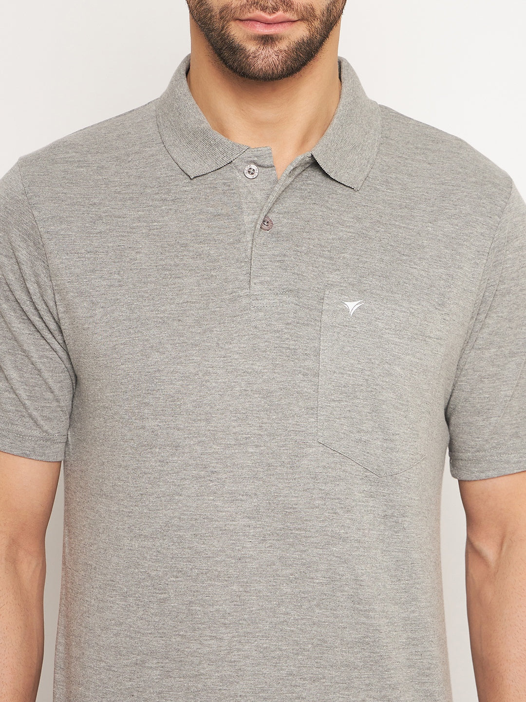 Neva Men Polo Neck Half Sleeves T-shirt Solid Pattern Chest Pocket