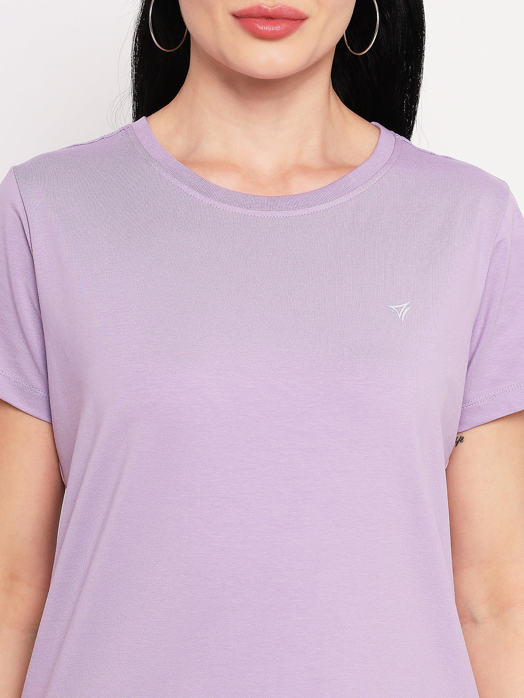 Neva Women T-shirt Half sleeves Round Neck Solid pattern Regular Fit