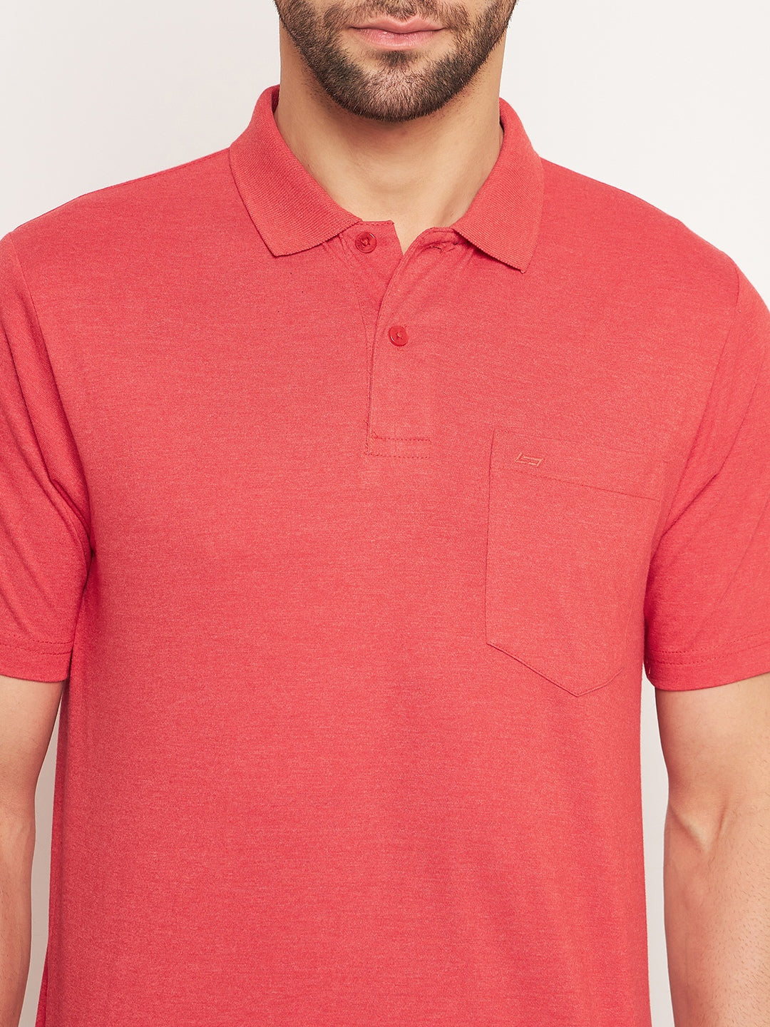 Neva Men Polo Neck Half Sleeves T-shirt Solid pattern Chest Pocket