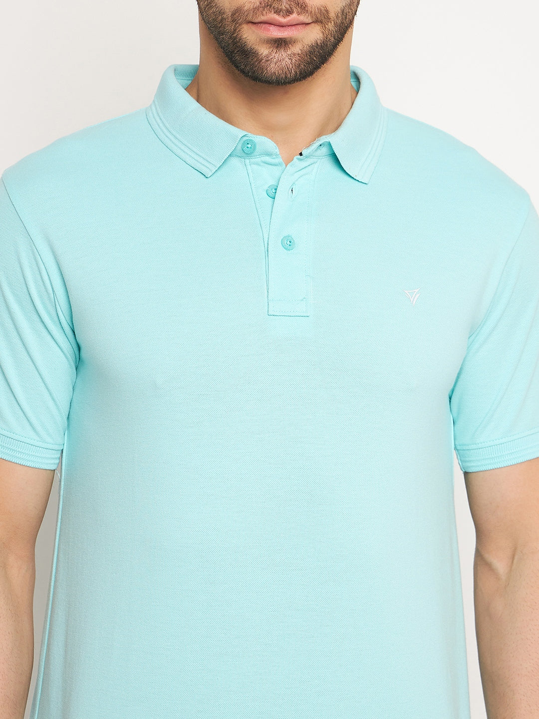 Neva Men Polo Neck Half Sleeves T-shirt Solid Pattern