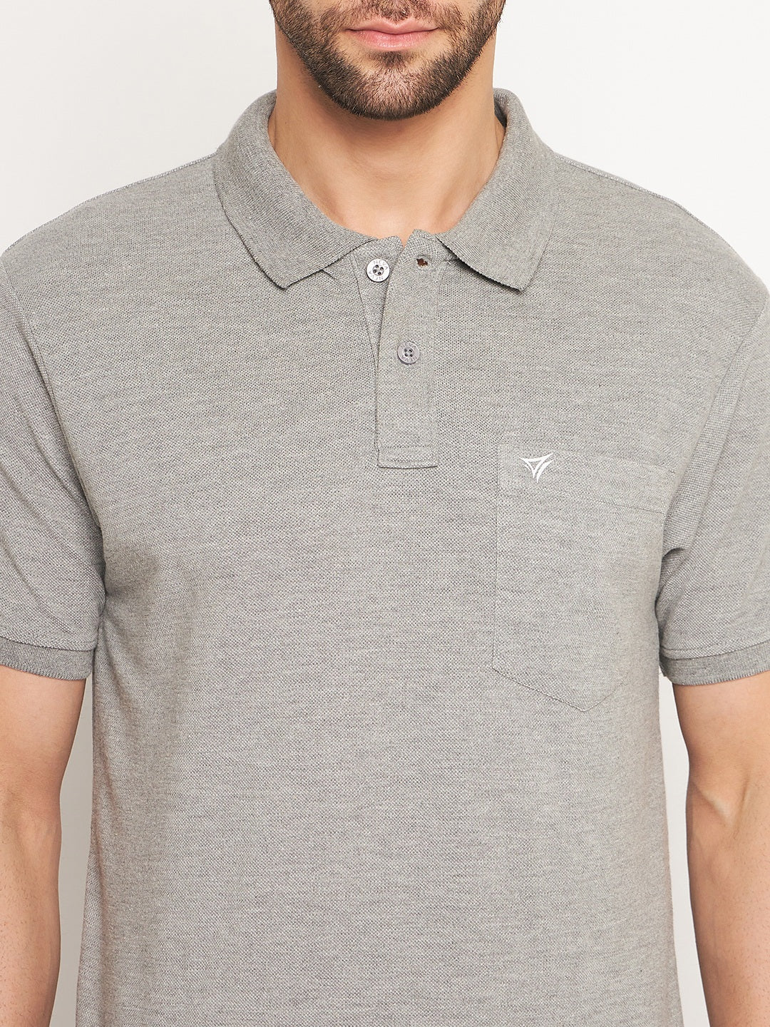 Neva Men Polo Neck Half Sleeves T-shirt Solid pattern Chest Pocket