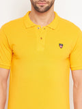 Neva Men Polo Neck Half Sleeves T-shirt Solid pattern