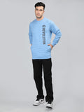 Neva Men Hoody Neck Full Sleeves Sweatshirt Typography with Stripes pattern