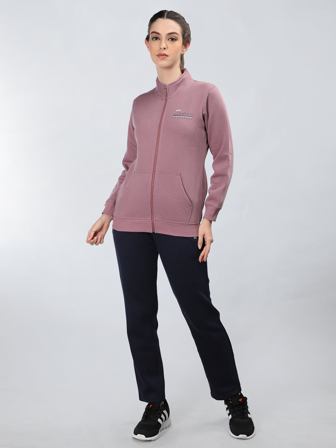 Neva Women T-Neck Full Sleeves Sweatshirt Typography on Front and Back pattern